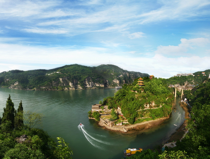 三游洞の周辺の風景