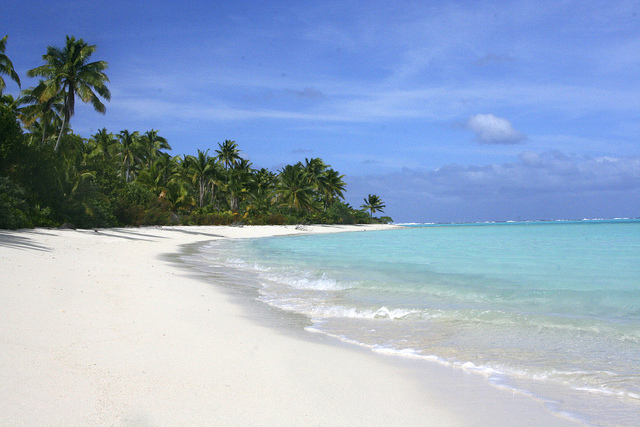 アイツタキ島のビーチ