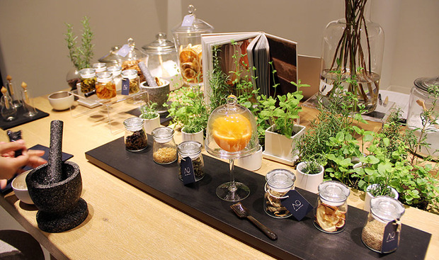 アンダーズ東京のスパのトリートメント用の材料