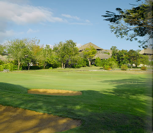 隣接するゴルフ場