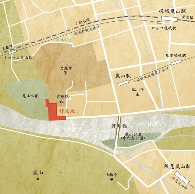 翠嵐 ラグジュアリーコレクションホテル 京都の周辺地図