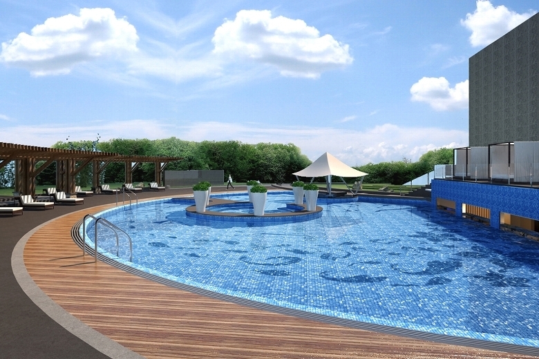 ホテル・ニッコー・広州 Hotel Nikko Guangzhou 広州日航酒店の屋外プール