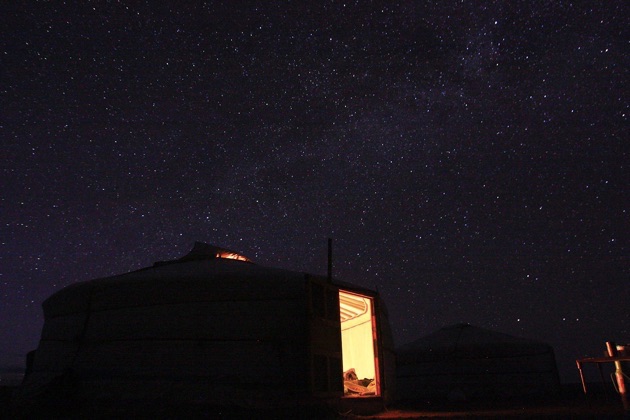 ゴビ砂漠の夜景