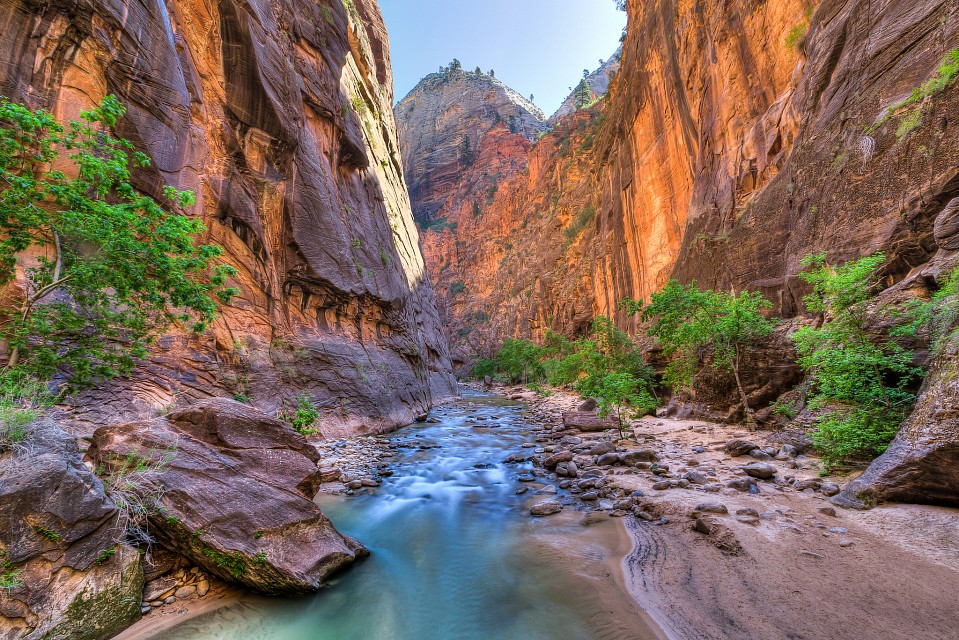 ザイオン国立公園 Zion National Parkの川辺