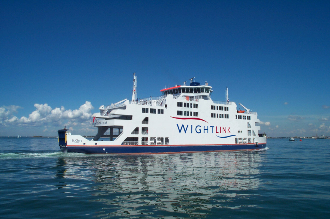ワイト島行きのフェリー