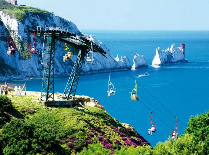 ワイト島のロープウェイ