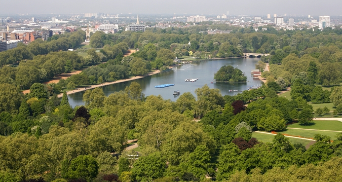 ロンドン・ヒルトン・オン・パークレーンからの景色