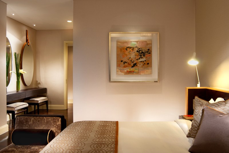 アスコット・ラッフルズ・プレイス・シンガポール Ascott Raffles Place Singaporeのルームタイプfinlayson suite寝室