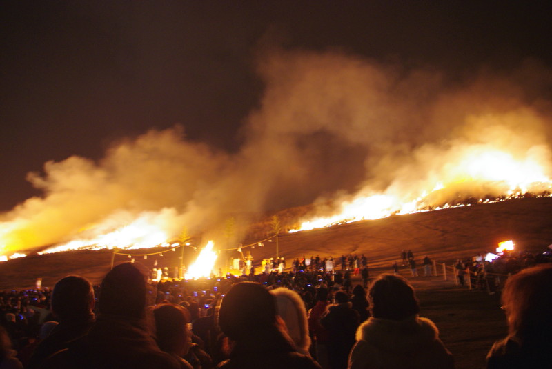 奈良 山焼き 若草山