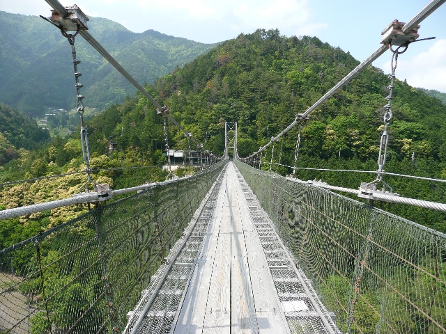 谷瀬のつり橋