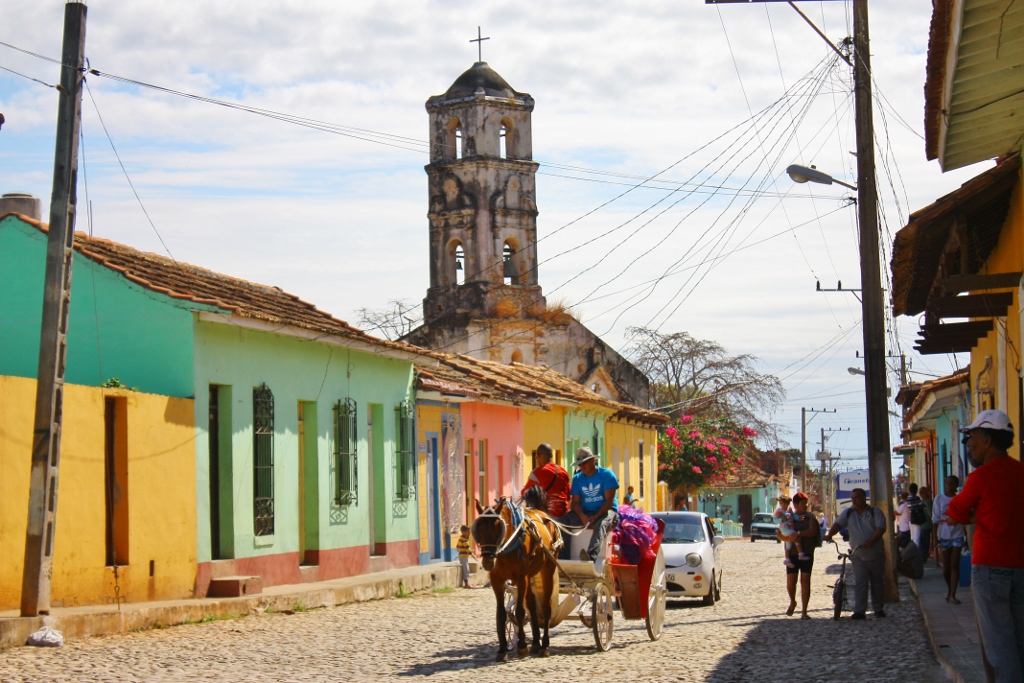 キューバ　トリニダーの街並み