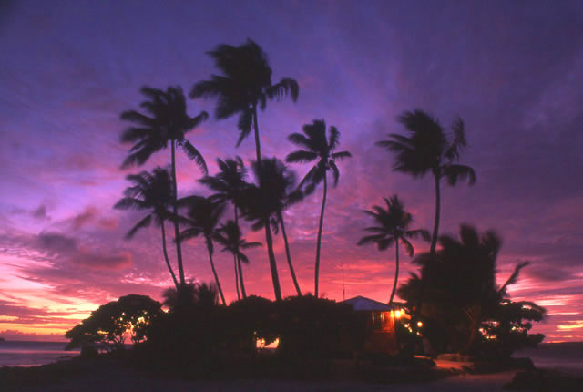 ジープ島の朝焼け・夕焼け