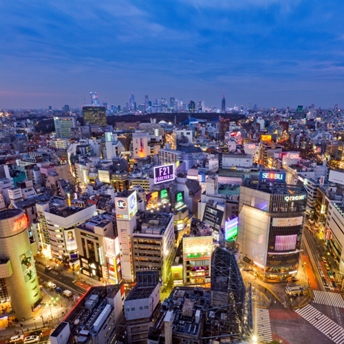 渋谷エクセルホテル東急からの夜景