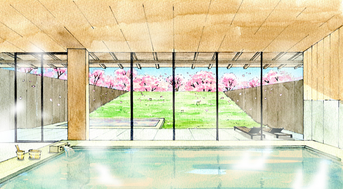 星野リゾート 界 鬼怒川の大浴場のイメージ図