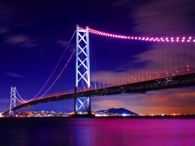 明石海峡大橋夜景