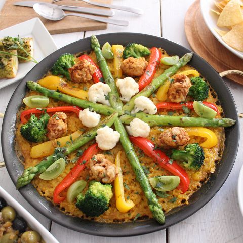 無農薬野菜を使ったパエリア