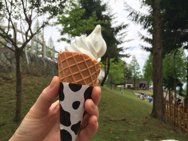 六甲山牧場のソフトクリーム