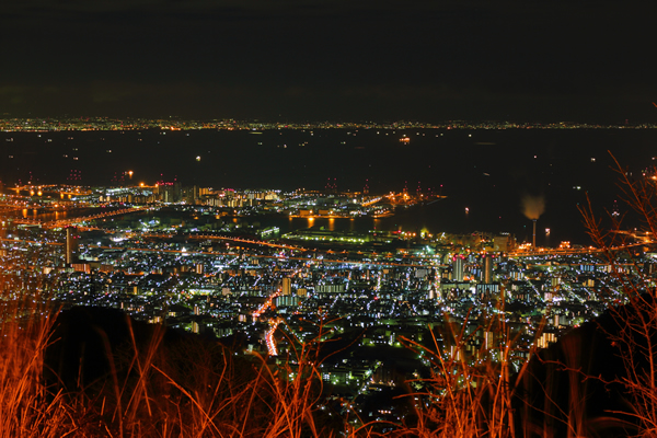 鉢巻展望台からの夜景