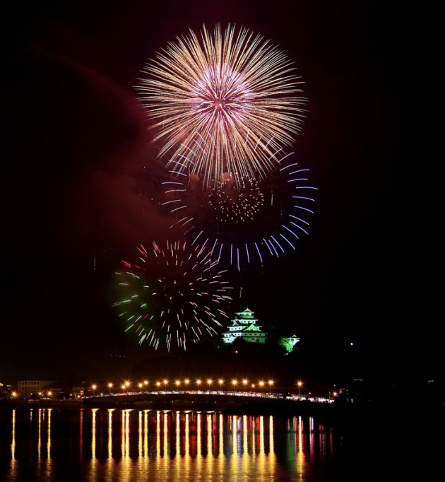 唐津城・花火