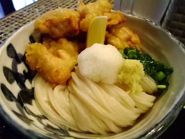 たけうちうどん　とり天ぶっかけ