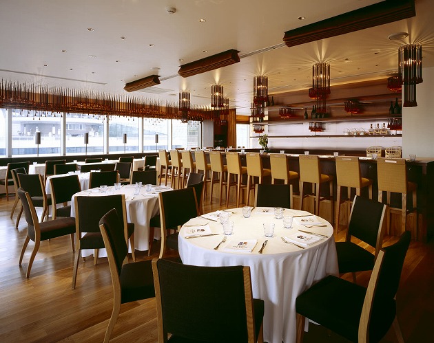 銀座の街を見下ろしながらお食事