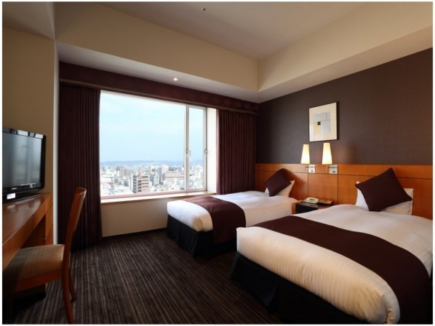 大分オアシスタワーホテルの客室一例