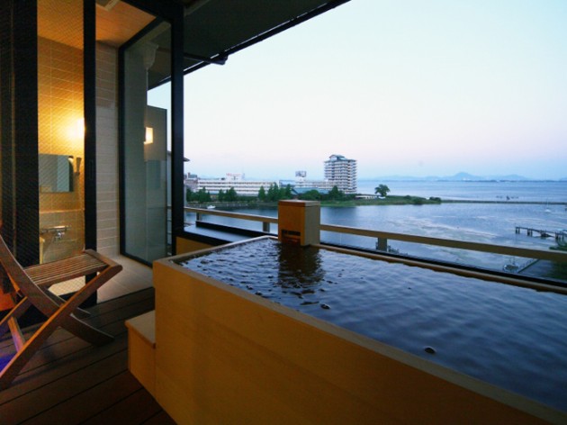 おごと温泉 びわこ緑水亭--風呂